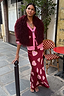 Thumbnail for Burgundy Heart Dorris Skirt