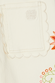 Ecru Enchanted Scallop Jeans pocket detail featuring scalloped trim, tonal embroidered logo and colourful motifs.