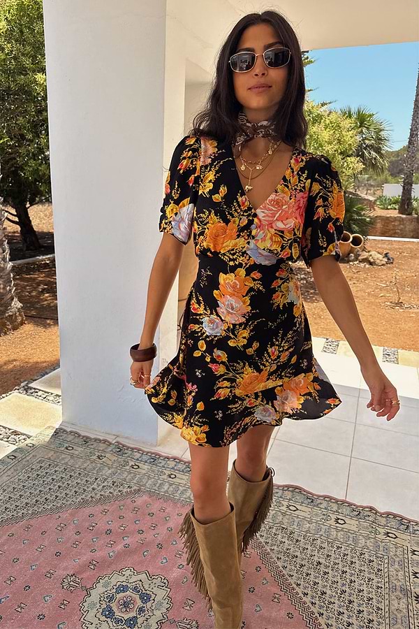 Black Sofia Mini Tea Dress – Never Fully Dressed