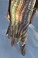 Fiesta Remi Midi Dress in a multicoloured geometric print with an asymmetrical frill hem.