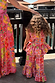 NFD Kids Pink Fruit Wide Leg Set in cotton, with a peplum top and frilled trousers in a Mediterranean-inspired print.