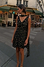 Thumbnail for Black Mini Sophie Dress with Gold Fleck