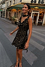 Black Mini Sophie Dress with Gold Fleck