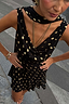 Black Mini Sophie Dress with Gold Fleck