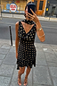 Thumbnail for Black Mini Sophie Dress with Gold Fleck