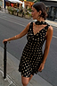 Thumbnail for Black Mini Sophie Dress with Gold Fleck