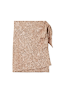 Thumbnail for Gold Sequin Mini Jaspre Skirt with a multi-wear wrap waist and shimmering finish.