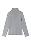 NFD Gunmetal Rib Knit Jumper with a roll neck and silver shimmer flecks, a designed in London staple.