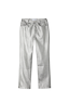 Thumbnail for Gunmetal Vegan Leather Trousers with a straight-leg fit and metallic silver-grey finish.