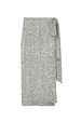 Silver Sequin Maxi Wrap Jaspre Skirt featuring an adjustable tie waist for multi-wear styling.