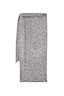 Gunmetal sequin Jaspre midi skirt featuring a multi-wear wrap silhouette and tie-waist detail.