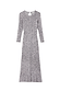 Gunmetal Sequin Soho Dress featuring long sleeves and a keyhole back detail in a shimmering grey finish.