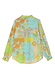 Oversized Isla Miley Shirt in a multi-coloured sun and map print with long sleeves and scalloped cuff details.