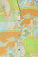 Isla Miley Shirt detail showcasing the hand-painted Isla print with fish and citrus motifs in soft pastel tones.