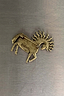 Deloris Brass Horse Broach