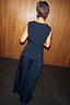 Thumbnail for Black Hotfix Marnie Trousers and matching waistcoat with sparkling rhinestone details in a wide-leg fit.