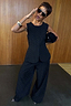 Black Hotfix Sol Waistcoat with sparkling diamante detail, paired with matching trousers for a festive evening co-ord.