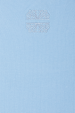 Ice Blue Ribbed Tank Top detail highlighting the fine vertical ribbing and tonal embroidered NFD logo.