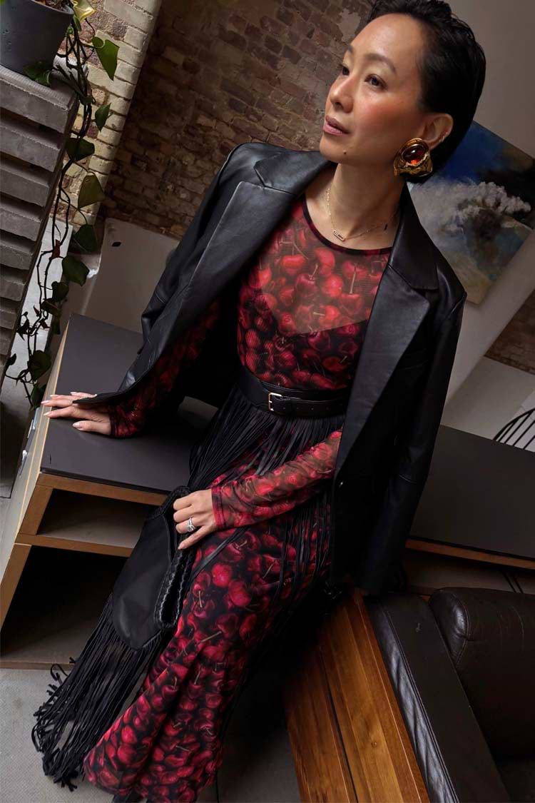 Black Leather Blazer | 100% Leather, Relaxed Fit