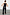 Thumbnail for Back view of high-waisted Black Vegan Leather Trousers with a straight leg, paired with a black ribbed tank top.