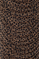 Leopard Diaz Dress detail featuring the iconic leopard print on a ruched brown mesh fabric.