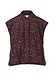 Dark Leopard Gilet featuring a funnel neck, concealed zip and drawstring waist in a water-resistant padded fabric.