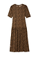 Leopard Lucia Sheer Dress featuring short puff sleeves and a tiered drop-waist skirt in a leopard print.