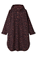 Dark Leopard Rain Mac in waterproof recycled polyester featuring a hood, front button detailing and side pockets.