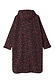 Dark Leopard Rain Mac back view featuring a hood and iconic dark leopard print on waterproof recycled polyester.