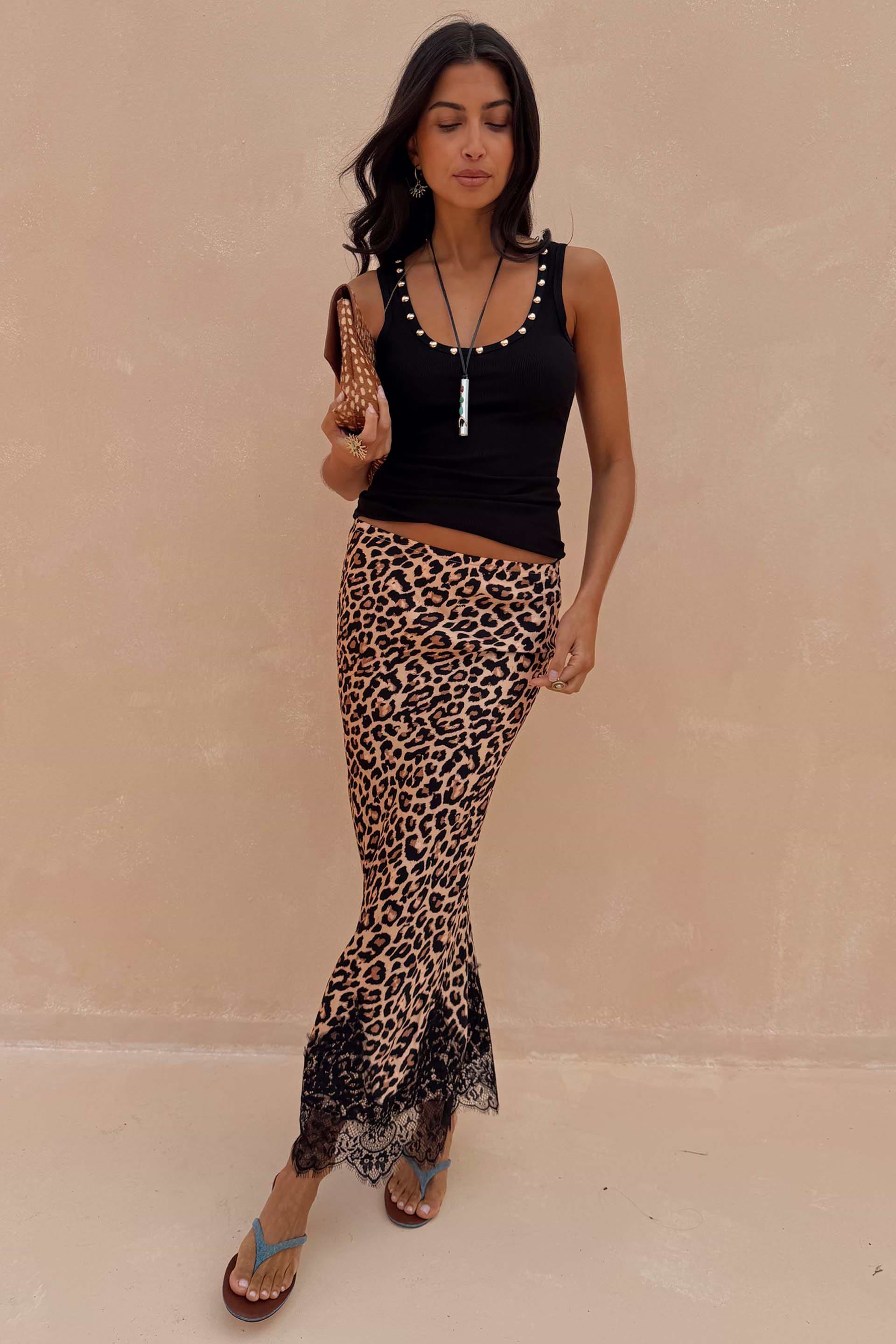 never fully dressed leopard lace skirt Never Fully Dressed - Leopard Lace Mini Maeva Skirt