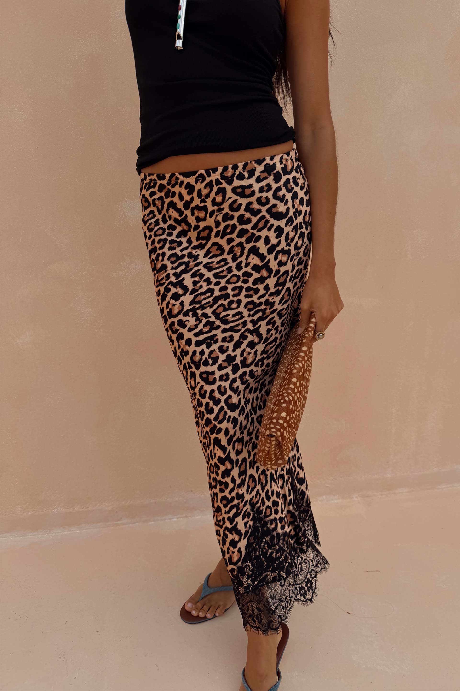 never fully dressed leopard lace maeva skirt Leopard Lace Midi Maeva Skirt