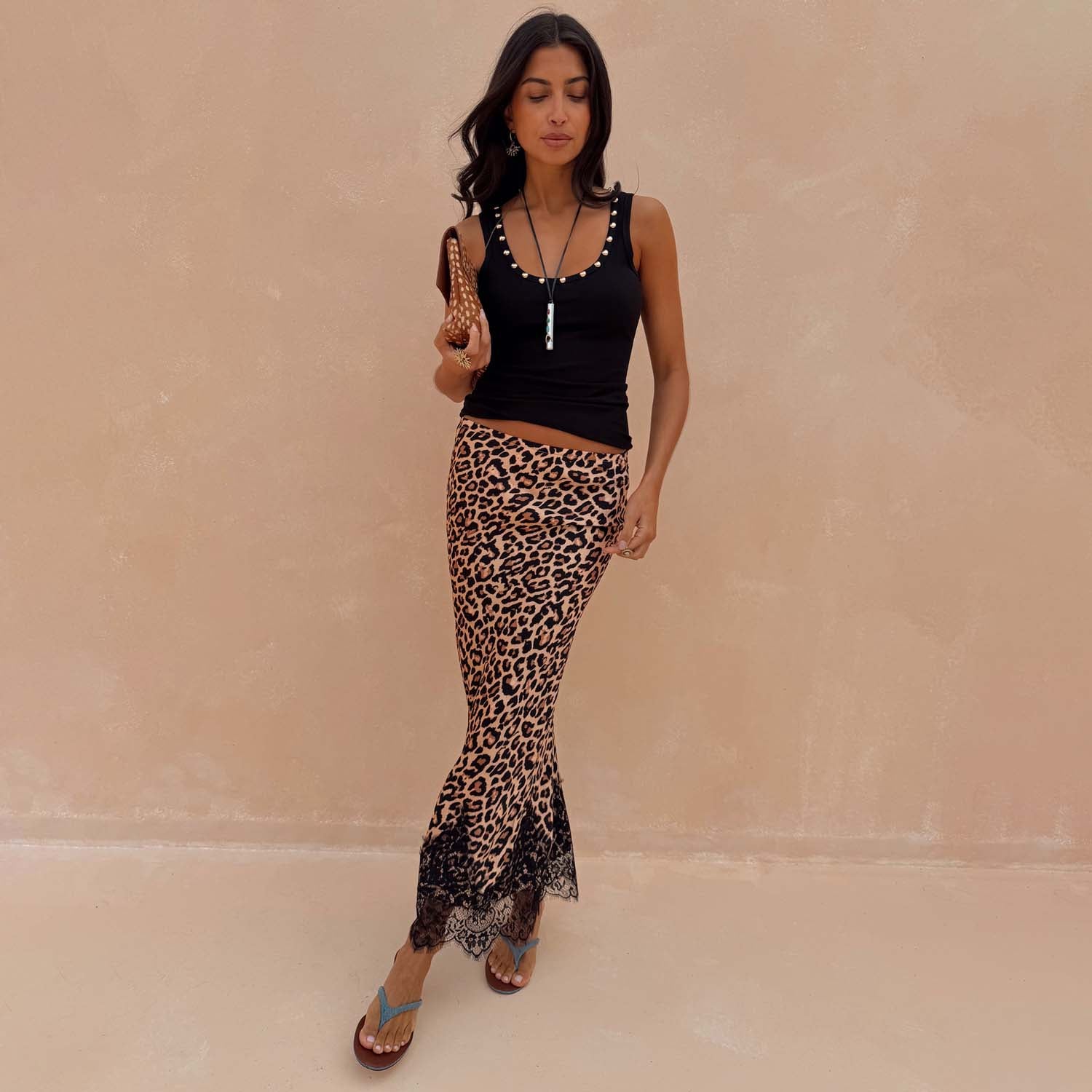 never fully dressed leopard lace maeva skirt Leopard Lace Midi Maeva Skirt