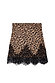 Thumbnail for Leopard print Mini Maeva Skirt featuring a black lace trim and an elasticated waist.