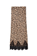 Thumbnail for Leopard Lace Midi Maeva Skirt featuring a classic animal print and a scalloped black lace border.