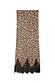 Leopard print Maeva midi skirt featuring a black lace border at the hem.