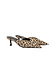 Leopard Heel Mules with a pointed toe and 5.5cm kitten heel in a classic leather animal print.