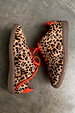 Leopard Pony Trainers featuring an iconic leopard print leather upper, contrast orange laces and a classic gum sole.