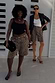 Leopard Lucia Scallop Pocket Long Shorts styled on two models for inclusive sizing and dopamine dressing.