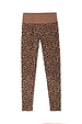 Leopard Thermal Leggings with the iconic leopard print and a thick ribbed waistband for a supportive ski base layer.