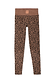 Leopard Thermal Leggings in an iconic animal print with a thick ribbed waistband and orange logo detail.