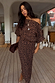 Thumbnail for Lucia Leopard Tilly Dress in plisse with an off-the-shoulder neckline and iconic leopard print, styled with a clutch.