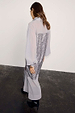 Gunmetal Sequin Lila Shirt Dress in grey, featuring a shimmering sequin back panel and relaxed longline silhouette.