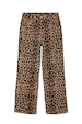 Wide-leg Leopard Lucia Jeans featuring a bold animal print and scalloped pocket detailing.