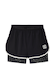 Black Map Running Short with a 2-in-1 design, featuring a white trim and a patterned map print inner layer.