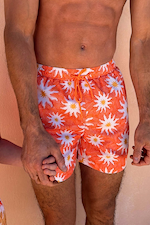 Men's Orange Sun Swim Shorts