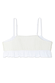 Cream Mirror Gabbi Top featuring a shirred elasticated back, adjustable straps and a ruffle hem.