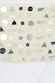 Cream Mirror Gabbi Top detail with geometric mirror and glass bead embellishments on a cream cotton base.