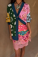 Pastel Morocco Mini Maeva Skirt featuring abstract motifs and pink lace trim, designed in London for dopamine dressing.