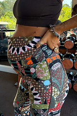 Mosaic Wide Leg Legging