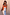 Thumbnail for Multi Stripe Bea Dress in orange and blue with mixed patterns and a pleated skirt, styled with a matching scarf.